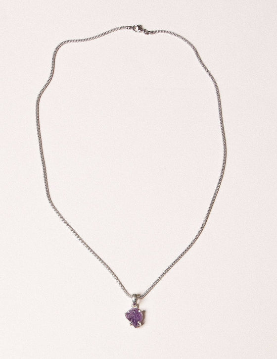 Natural Stone Pendant Necklace Irregular Rectangle Quartz Pendulum Healing  Point Amethysts Lapis Pink Crystal Necklace for Women